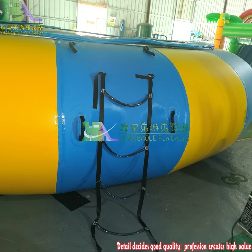 Summer Water Floating Toy Inflatable Water Park Inflatable Water Trampoline with Steel Frame and Spring