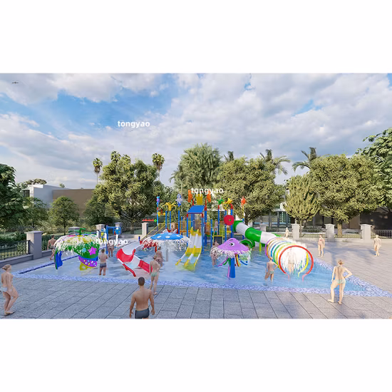어린이를 위한 만화 워터파크, 야외 미끄럼틀 놀이 놀이터